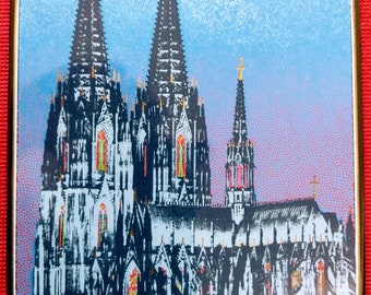 CHRISTMAS CARD, 1985, ""COLOGNE Cathedral in Winter"