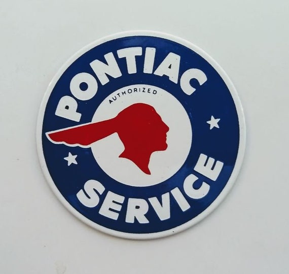 PONTIAC SERVICE RED Indian Head Dress Logo. - Etsy Canada