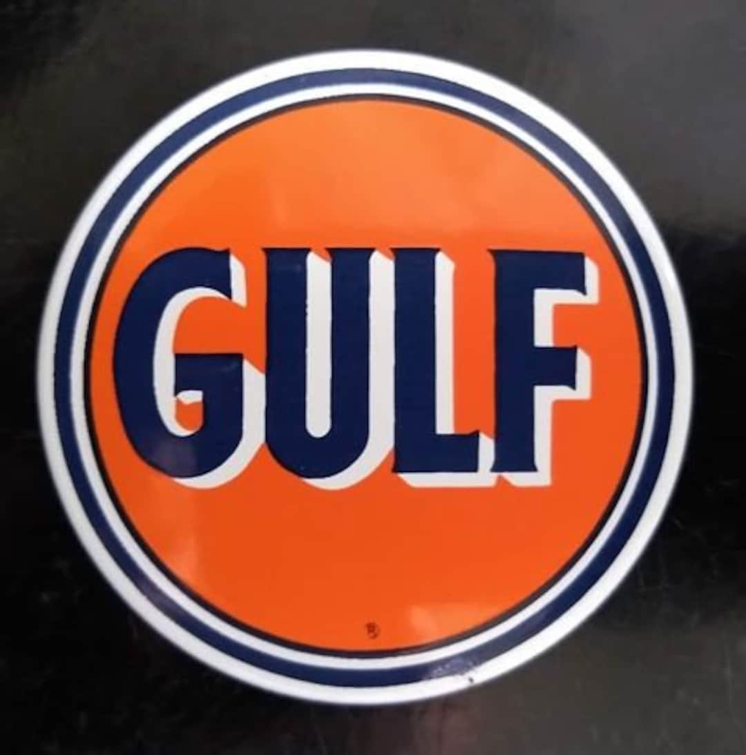 GULF Oil Company Logo Etsy