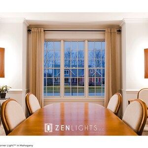 30&quot; Corner Light™ (x1) Mahogany RTS zen Zenlight indoor lighting wall sconce fixture modern