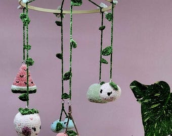 Baby mobile Fruit Amigurumi crochet