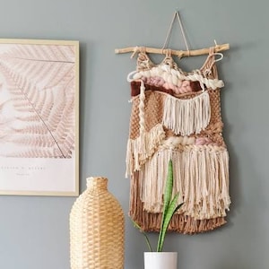 Contemporary artwork Modern Macrame Weaving Hanging wall tapestry