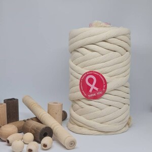 Chunky 12mm Super Soft Cotton String 1kg Natural