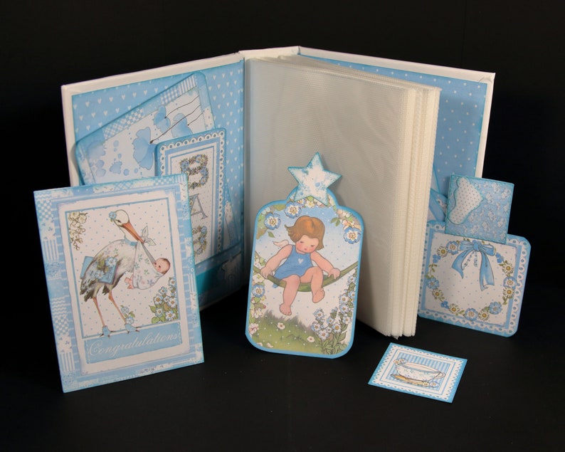 gift memorabilia Fleur Ange scrapbooking unique Handmade album 80 photos birth