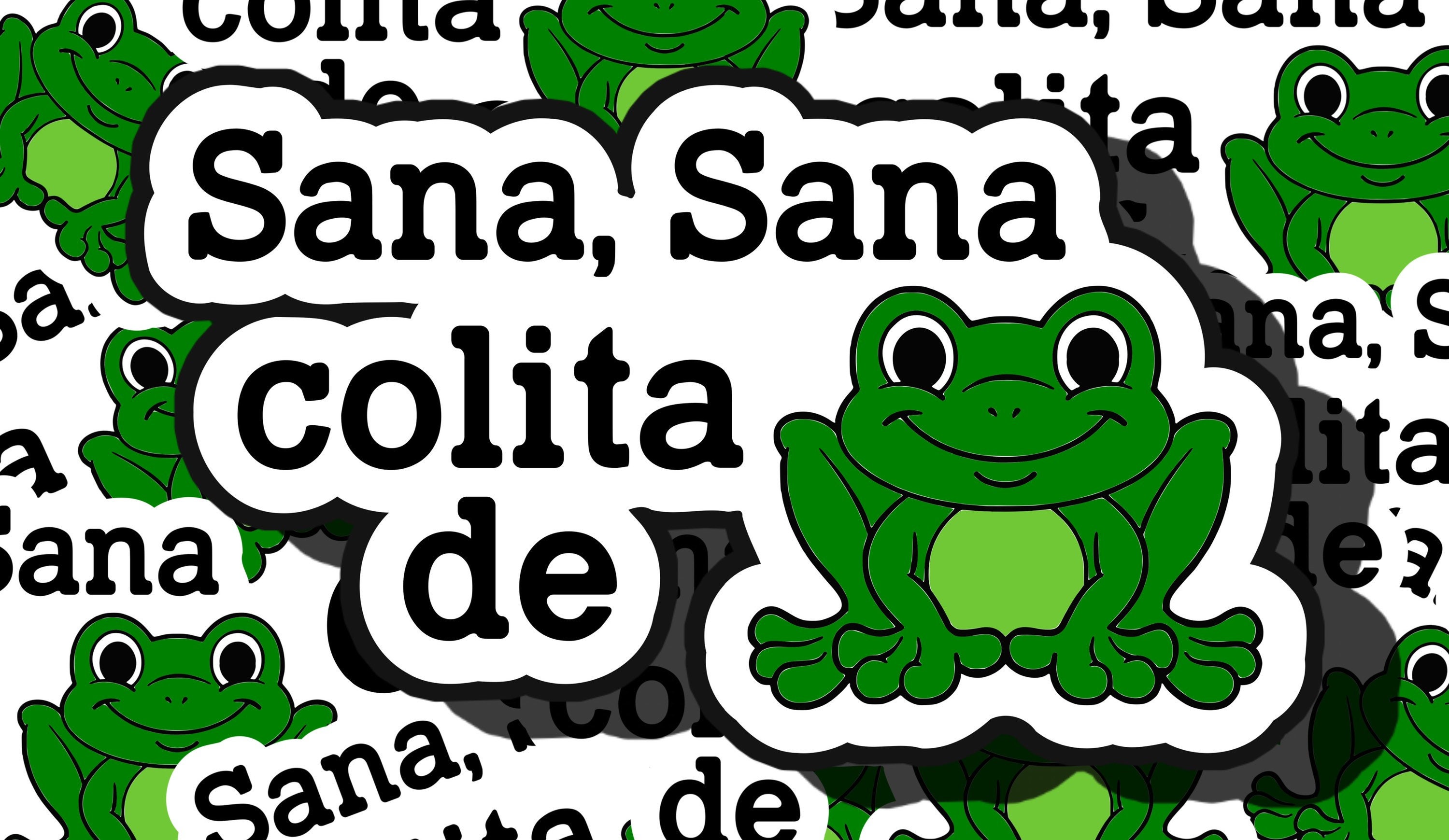 Sana Sana Colita de Rana sticker Mexican quote stickers Etsy
