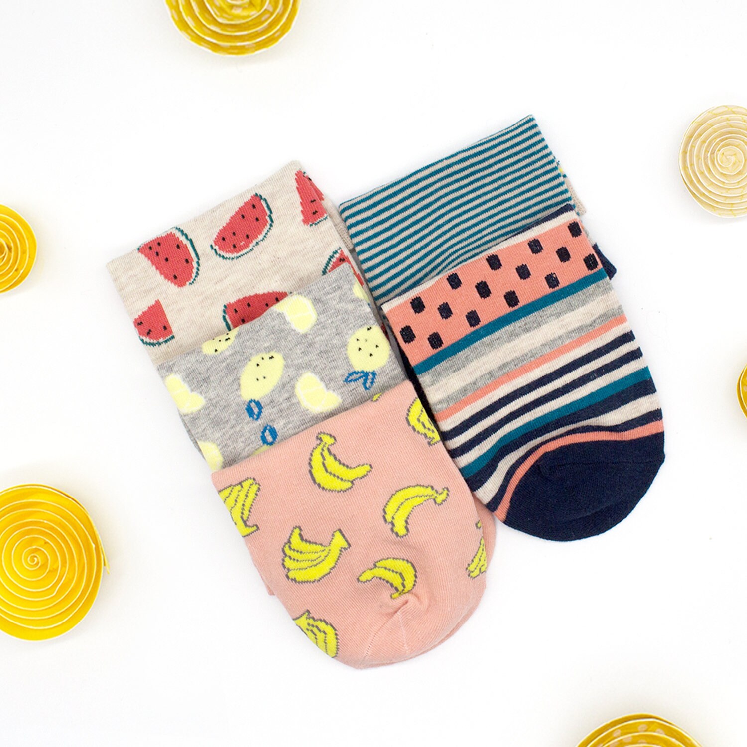 Women's Cute Fun Casual Novelty Pattern Sock Fruit Etsy