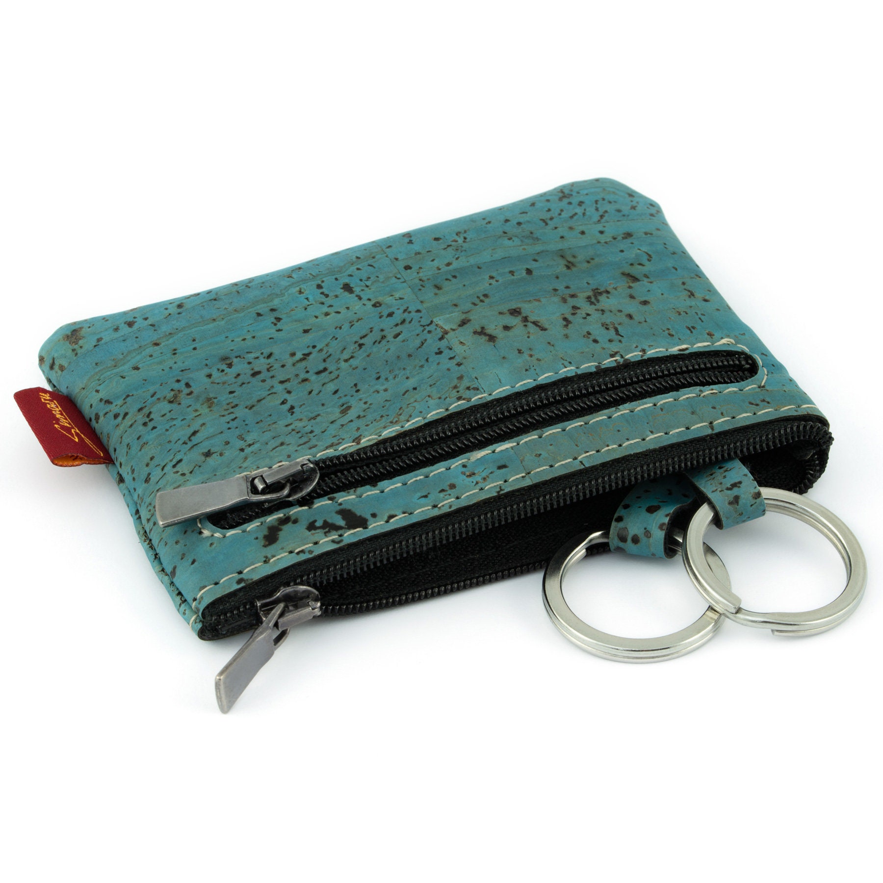 Auto Schlüsseltasche Doppel Reißverschluss Tasche (schwarz) Leder Schutz  Schlüssel Geldbörse Geldbörse mit klarem Fenster für Fernbedienung  Autoschlüssel