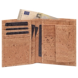 Cork Leather Wallet for Men with RFID Protection