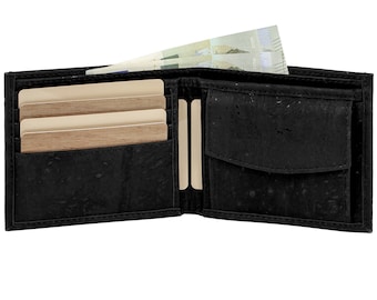 Men's wallet cork Classic (BLACK)