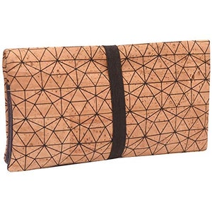 Tabaktasche Tabakbeutel  Drehertasche  Vegan aus Kork "BARREIRO" handbedruckt  und feinem Oxfordstoff (Anthrazit/Beige)