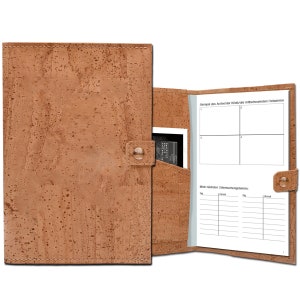 Mother passport cover with 2 compartments and snap button