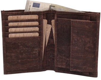 Herren-Geldbörse  Portemonnaie Geldbeutel Made in EU  Vegan aus Kork  mit RFID-Schutz