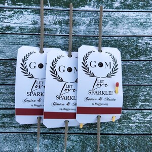 Etiquettes pour scintillants faites SCINTILLER, Matrimonio personalizzato Let Love Sparkle, festa, anniversario di fidanzamento
