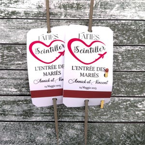 Etiquettes pour scintillants faites SCINTILLER, Matrimonio personalizzato Let Love Sparkle, festa, anniversario di fidanzamento
