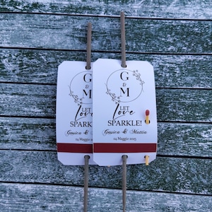 Etiquettes pour scintillants faites SCINTILLER, Matrimonio personalizzato Let Love Sparkle, festa, anniversario di fidanzamento