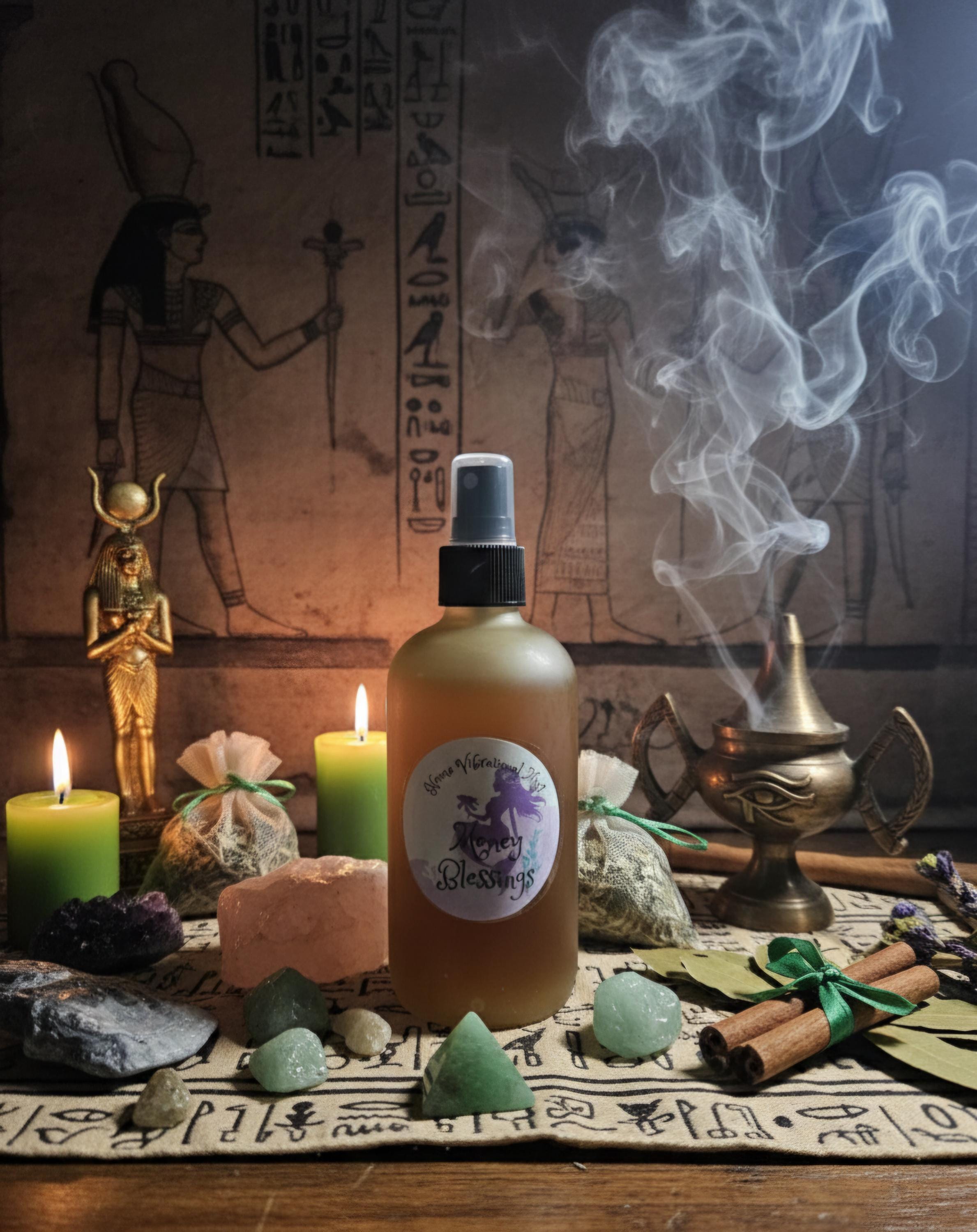 Money & Blessings Energy Cleaner & Manipulation All Purpose Mist-Desire Ambition-Bless Personal Space - Cash Flow Vibrations-Restore Luck