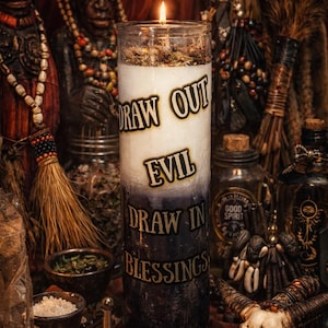 7 Day Draw Out Evil-Draw In Blessings Conjure Spell Candle With Powerful Herbs-Remove Negative Energies-Draw In Blessings-Reverse Curse