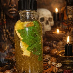 Aceite corporal potente para eliminar maleficios: descruza, protege, elimina maleficios, elimina el mal, elimina la negatividad y limpia el aura.