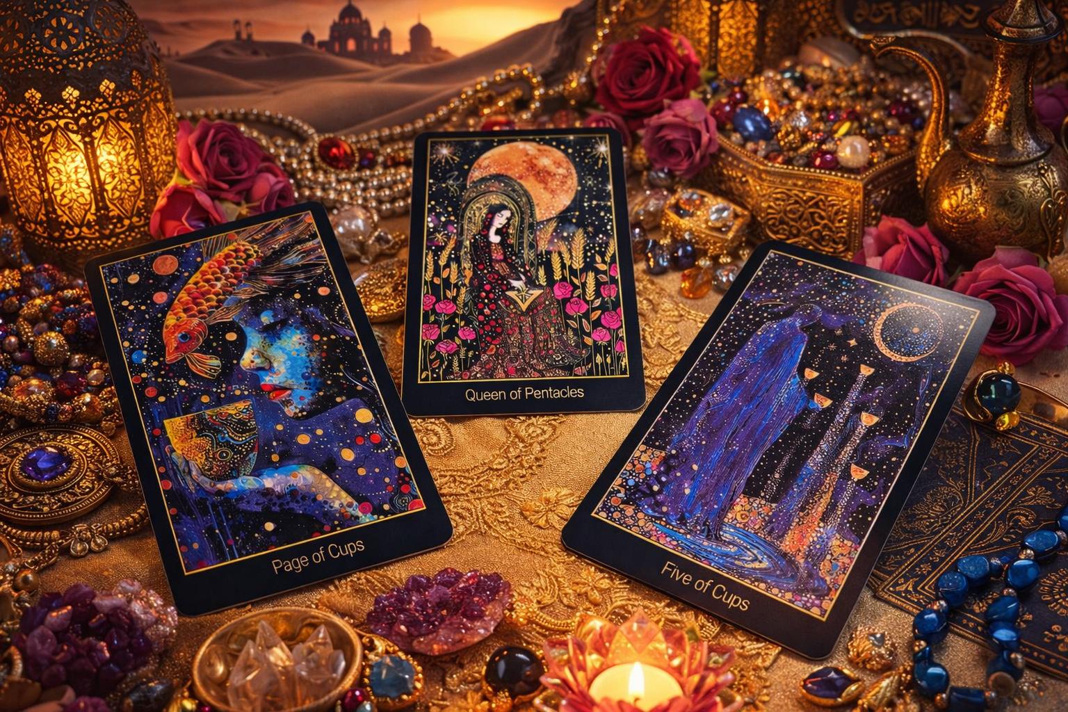 Cosmic Garden Tarot Deck With Rhodonite Stone - 78 Cards – Celestial ...