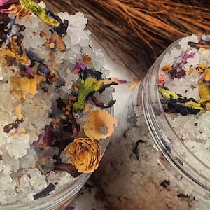 Sensual & Gentle Love Attracting Dead Sea Salt Body Scrub-All Natural Powerful Herbs and Rich Oils-21 Minerals -Attract and Soften Skin 12oz