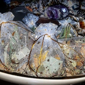 Healing and Blessings Moon & Star Herb Mojo Bags- Healing-Blessings-Purification-Good Energy-Attract Benevolent Spirits-High Frequency