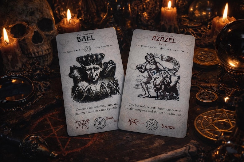 Occult Solomonic Tarot Deck - 78 Cards - 17th Century Demon Grimoire ...