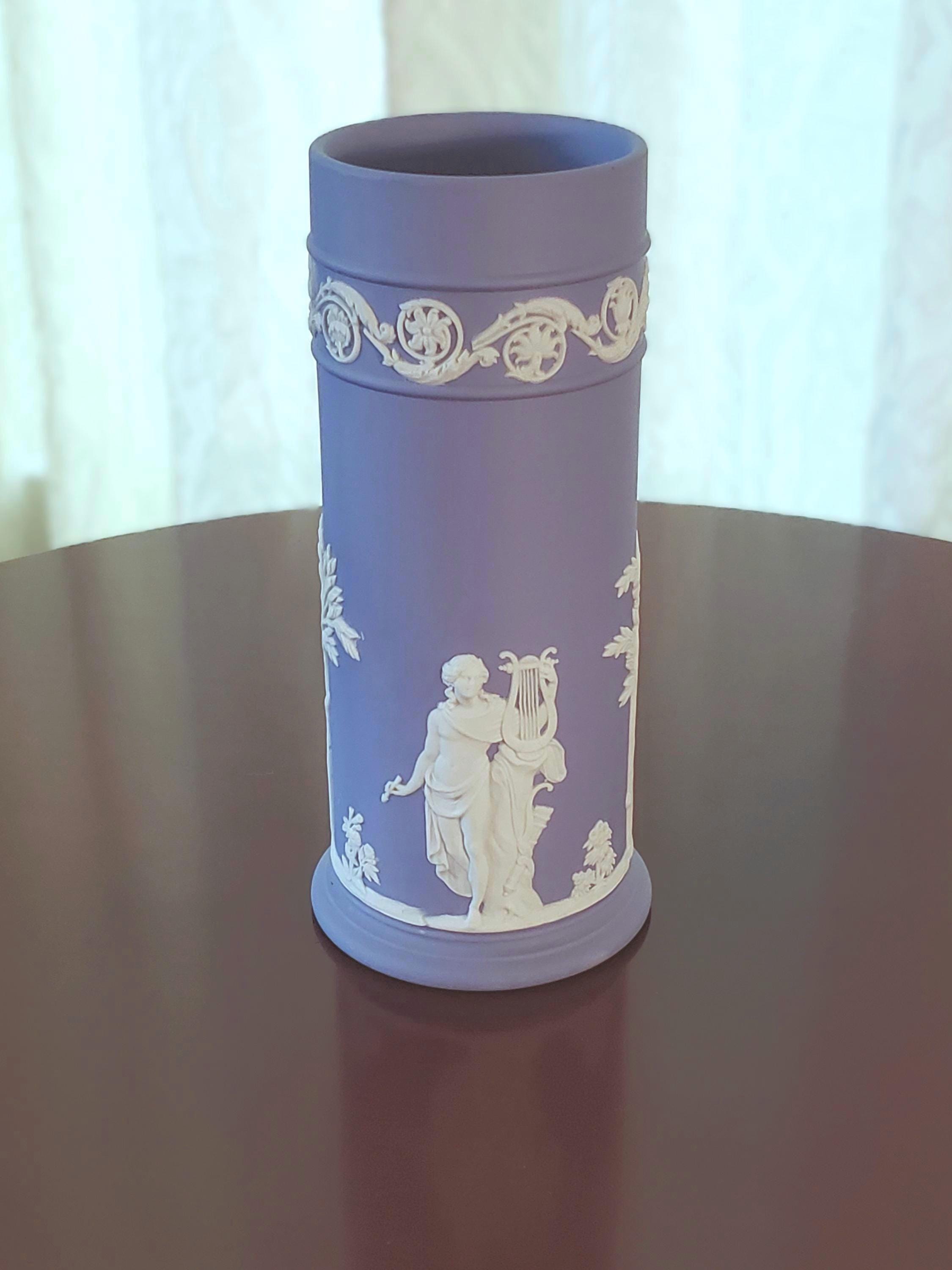 Wedgwood Blue Jasperware Spill Vase - Etsy