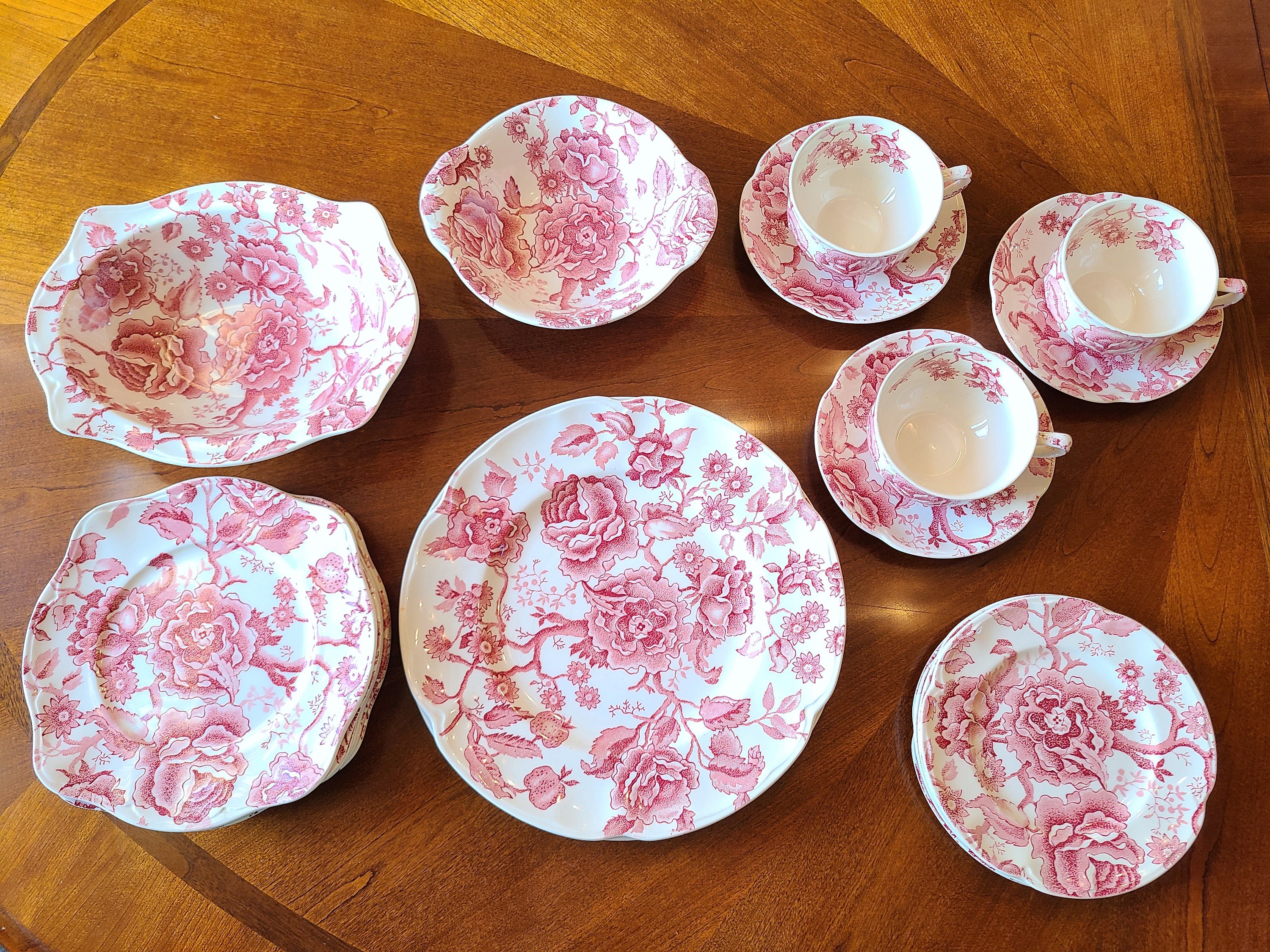 Rose Pink chippendale Johnson Brothers Ceramic China Asst. Pieces Made in England Etsy