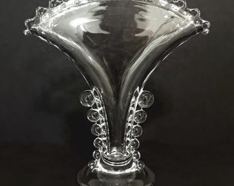 Imperial Glass Candlewick Fan Vase, USA 1950s