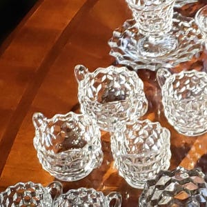 Fostoria "American" Ice Cube Pattern Glass Dinnerware, Sold by Type, 1930-50s USA Bild 6