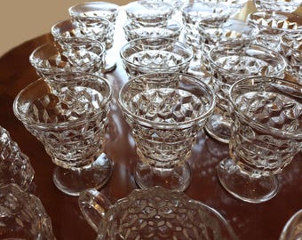 Vintage Fostoria American Oyster/Dessert Glasses, Set of 6, 1940s USA