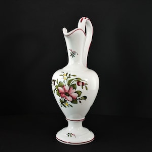 Lallier a Moustiers French Faience Earthenware Pitcher, Provence, France