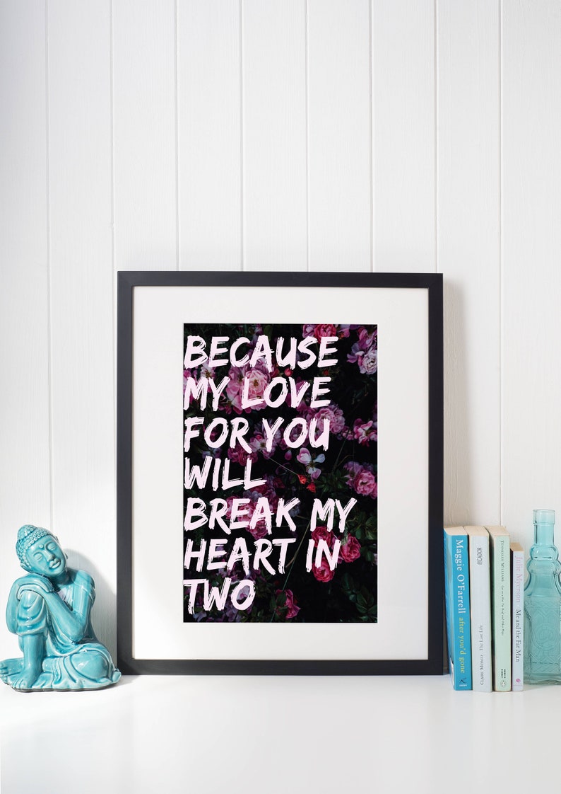 LET'S DANCE David Bowie Song Lyrics Print Dark Etsy