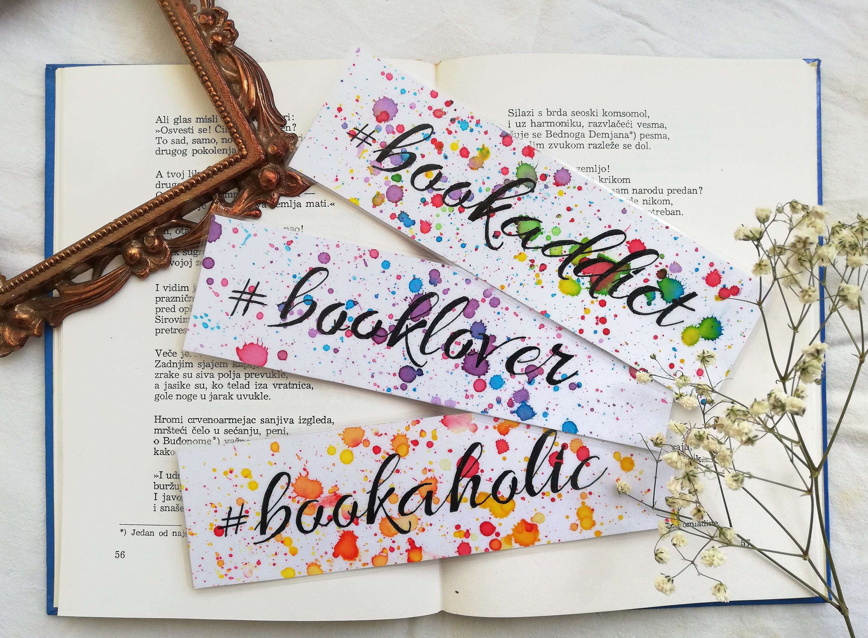 INSTAGRAM HASHTAG watercolor bookmark cute bookstagram photo Etsy
