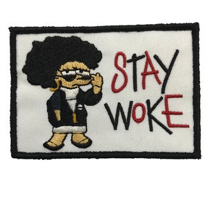 Stay Woke Embroidered Patch Simpsons Custom Patch BLM Black Lives Matter Movement Homer Simpson Bart Cool Dope Hip Hop Patches Pins Pin