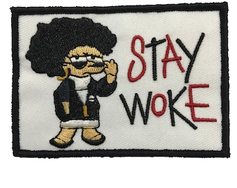 Stay Woke Embroidered Patch Simpsons Custom Patch BLM Black Lives Matter Movement Homer Simpson Bart Cool Dope Hip Hop Patches Pins Pin