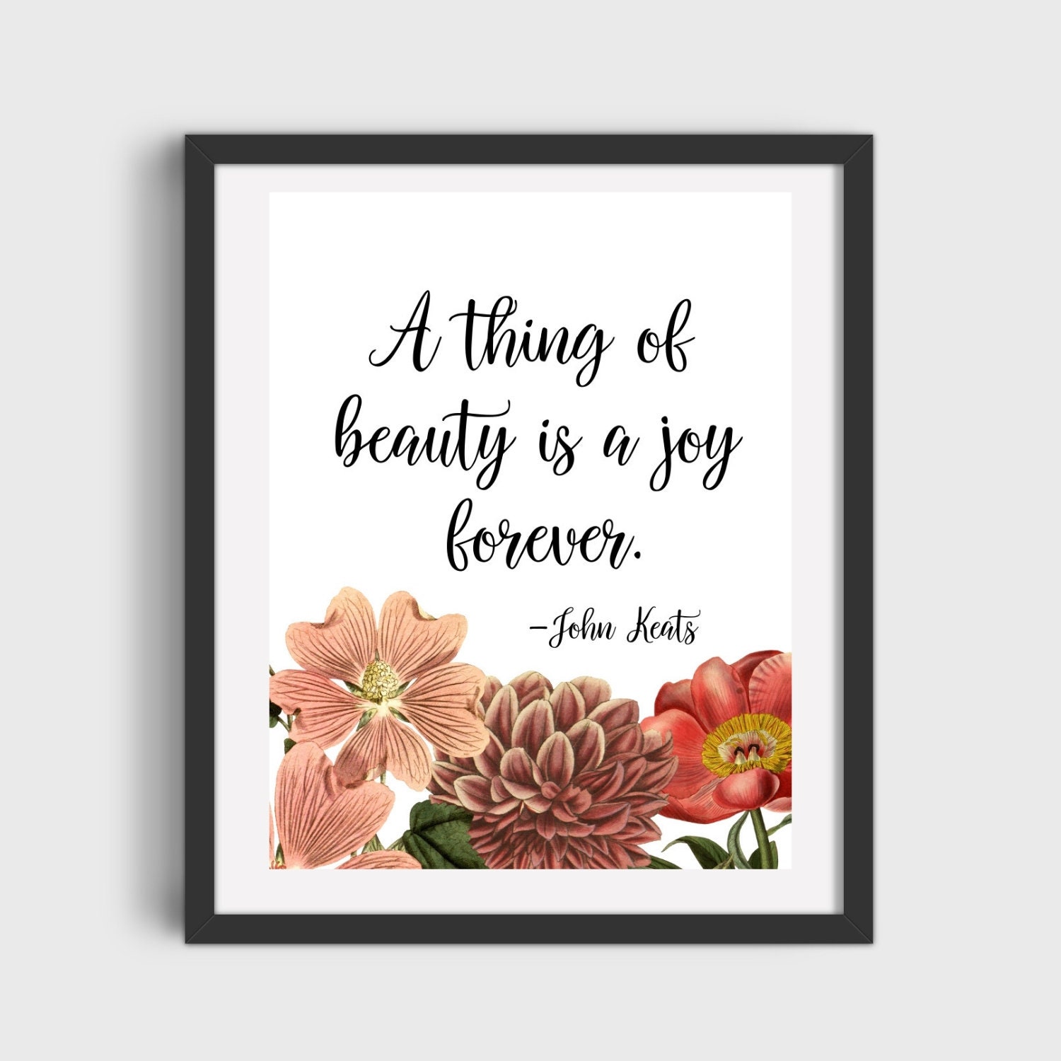 A Thing of Beauty John Keats Art Printable DIGITAL DOWNLOAD - Etsy, image size:1500x1500