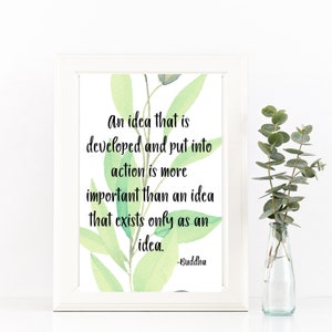 Buddha Quote An Idea Art Printable DIGITAL DOWNLOAD image 3