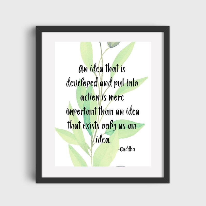 Buddha Quote An Idea Art Printable DIGITAL DOWNLOAD image 1