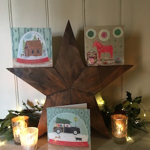 Ensemble de 6 cartes de Noël, 2x3 designs