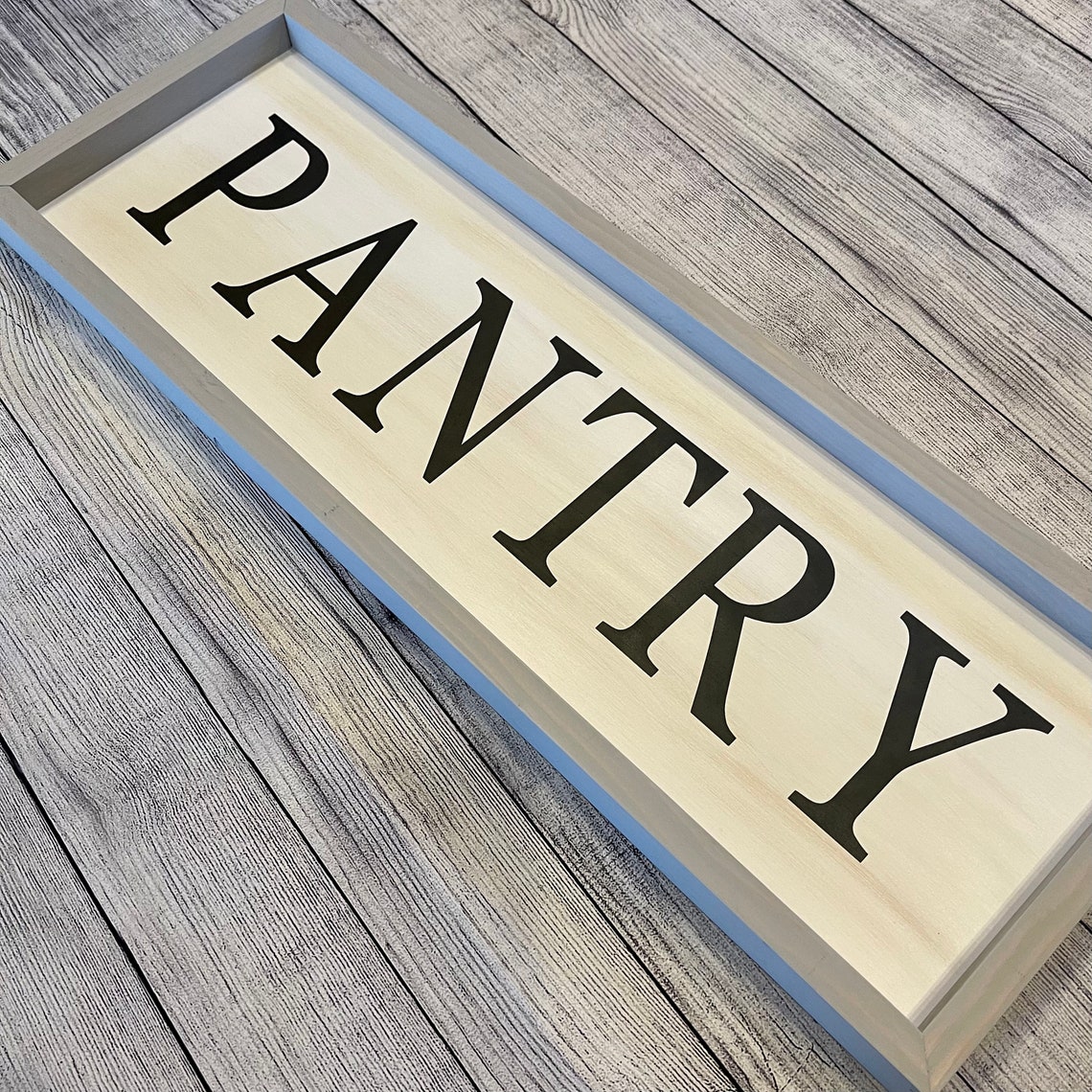 Pantry Wood Sign Framed Pantry Pantry Decor Pantry Sign Etsy