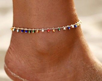 Anklet, Gold Anklet, Anklets For Women, Friend Gift, Gift For Her, Summer Jewellery, Dainty Anklet, Ankle Bracelet, Foot Anklet, Beach