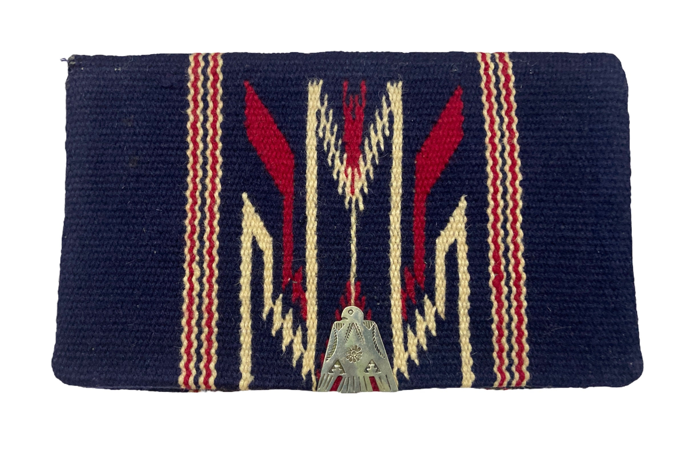 1940s Chimayo by Ganscraft Wallet Clutch Red/Black/Blue