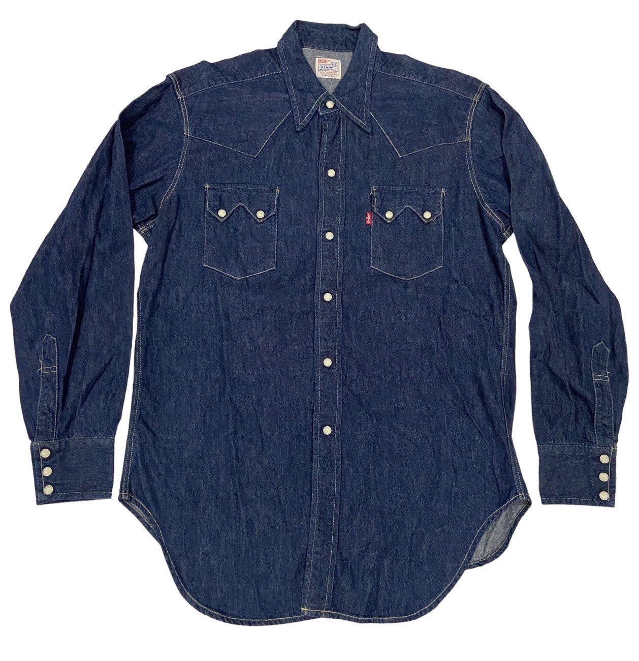 Levis Vintage Clothing LVC Sawtooth Weatern Denim Shirt Size Levis Vintage Clothing LVC Sawtooth Weatern Denim Shirt Size