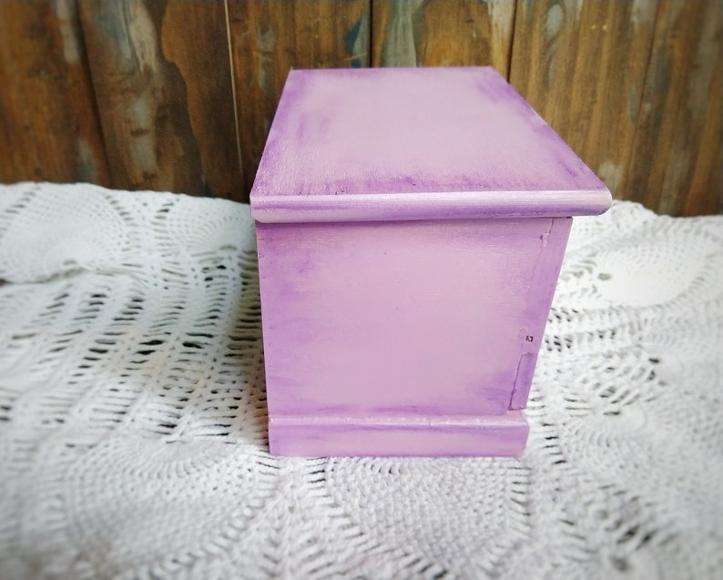 Wooden Jewelry box Hand Painted Jewelry box Princess Fairy Inspired Jewelry Box jewelry armoire Pink and Purple Jewelry box
