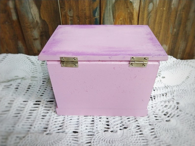 Wooden Jewelry box Hand Painted Jewelry box Princess Fairy Inspired Jewelry Box jewelry armoire Pink and Purple Jewelry box