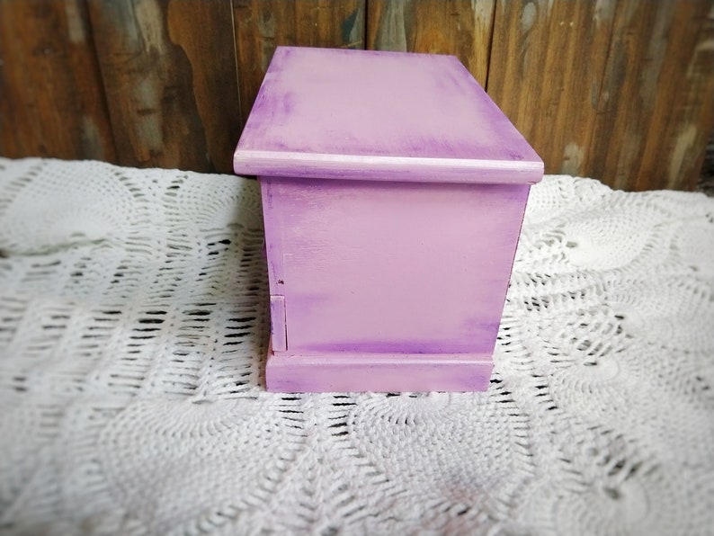 Wooden Jewelry box Hand Painted Jewelry box Princess Fairy Inspired Jewelry Box jewelry armoire Pink and Purple Jewelry box