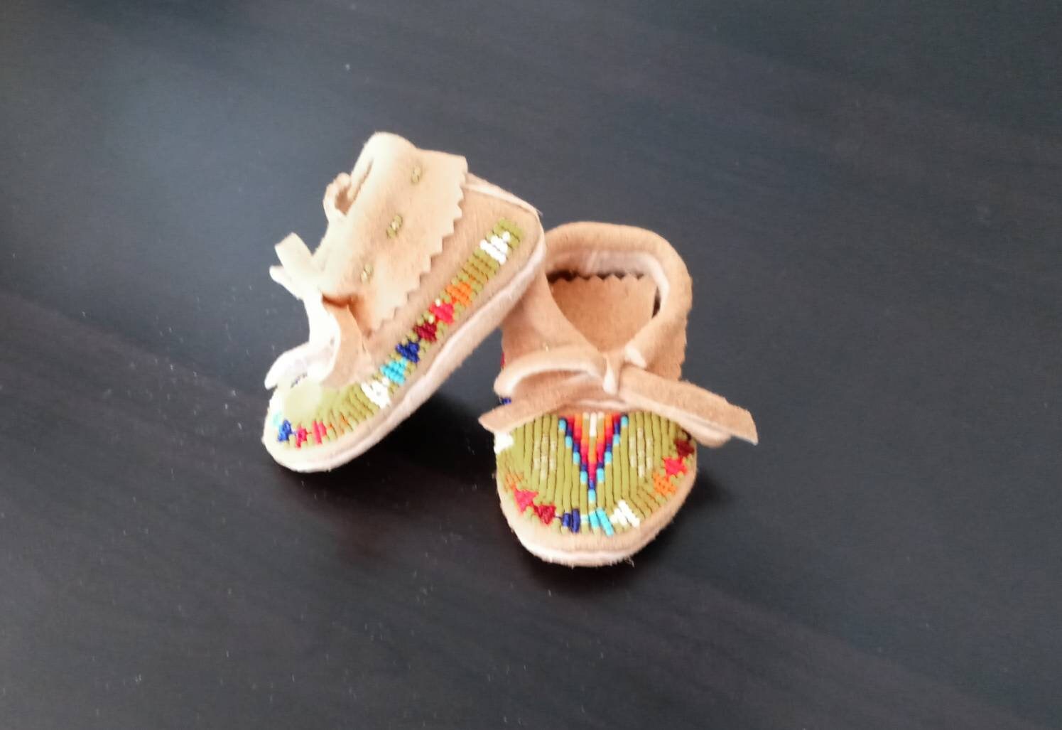Native American Fully Beaded Baby Moccasins Etsy