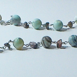 Green Jasper and Wood bead necklace