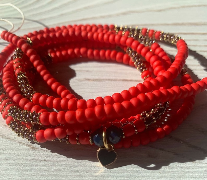 Plus Size Belly Beads red,brown,Waist Jewelry Traditional Waist Beads Waist Beads African Beads Waist Training
